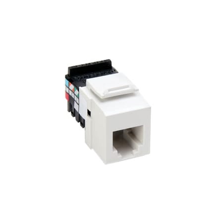 Leviton 1-Port Mod Jack 110 6W6P Utp, Usoc Quickport, White 41106-RW6